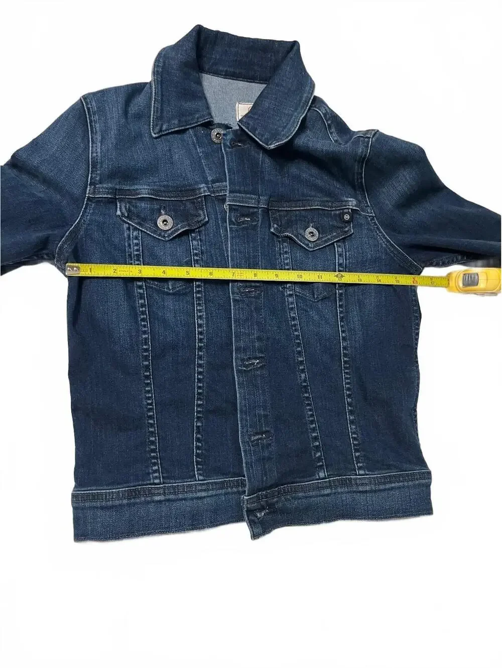AG Adriano Goldschmied Blue Denim Jacket Size S Dark Wash Jean Jacket Classic